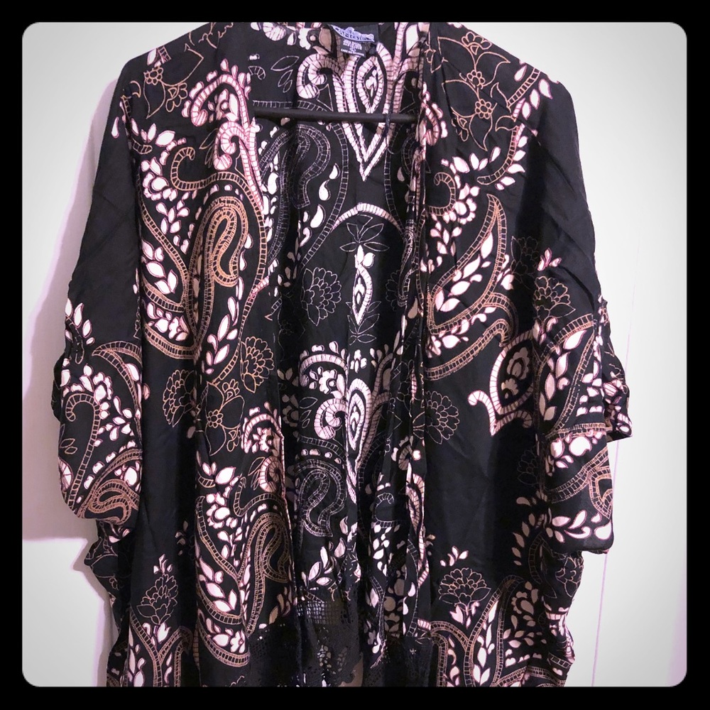 Floral and paisley shawl.